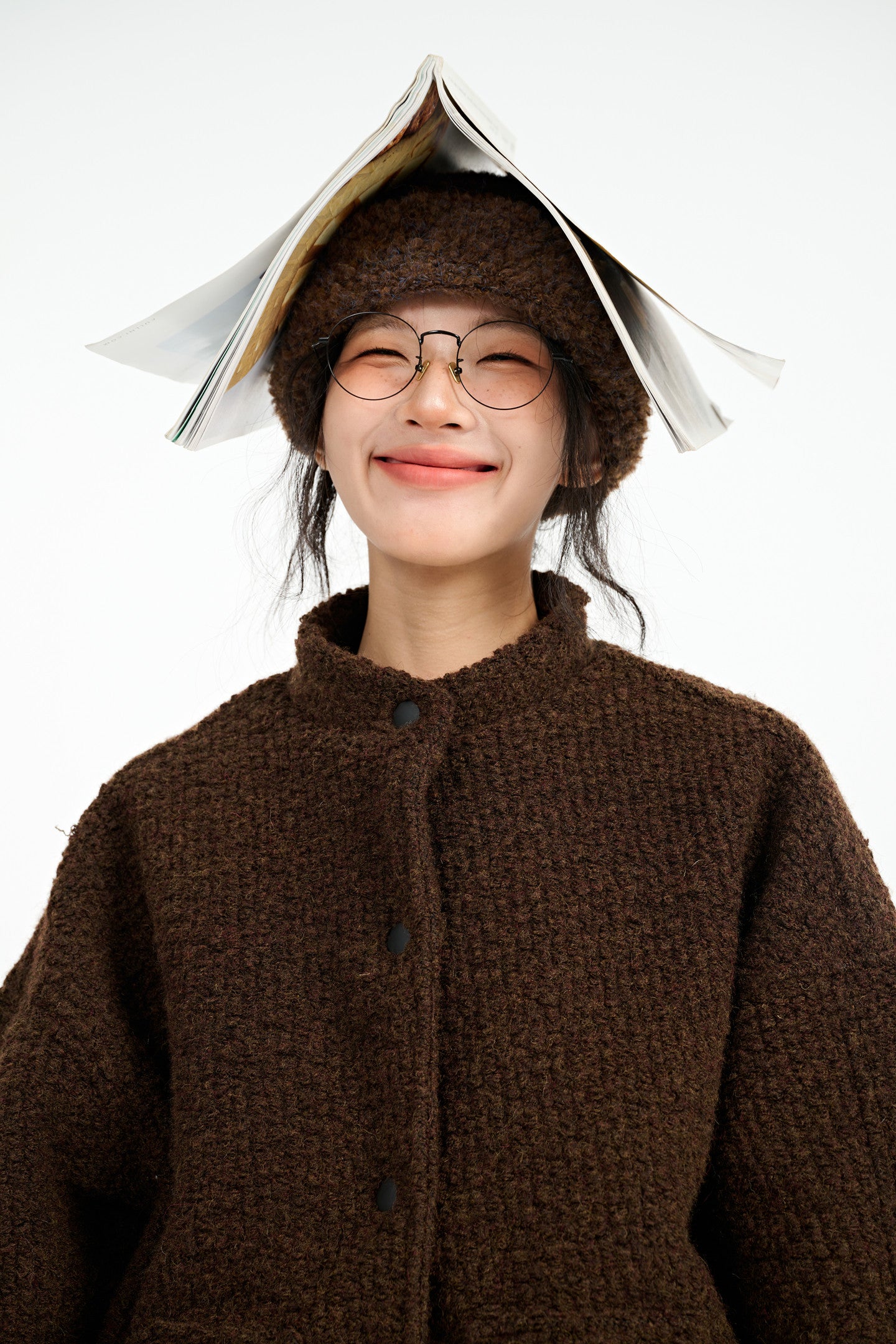 Japanese Style Wool Loop Short Coat - Thickened Stand Collar Jacket (Unisex)