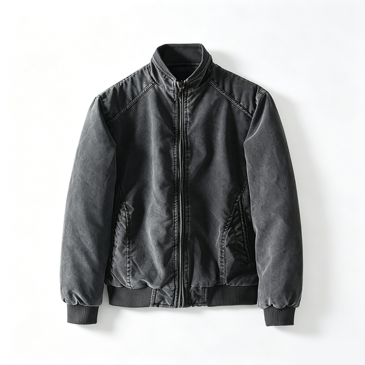 Quilted Stand-Collar Cotton Jacket – Light Warm Oversized Unisex – Japanese vintage | fall outfits 2026 | fall winter outfits | classy winter outfits | lazy comfy outfits | japanese streetwear | vintage workwear | yamalin clothes | Yamalinclothes