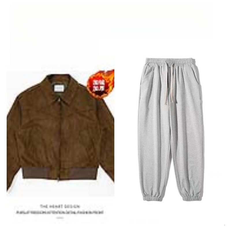 Autumn Winter Retro High Street Suede Short Jacket Men Thickened Stylish Versatile Motorcycle Lapel Flight Casual Jacket