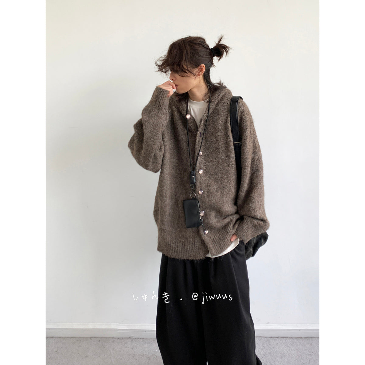 Vintage Hooded Knit Cardigan – Loose Unisex Lazy Style | Yamalinclothes