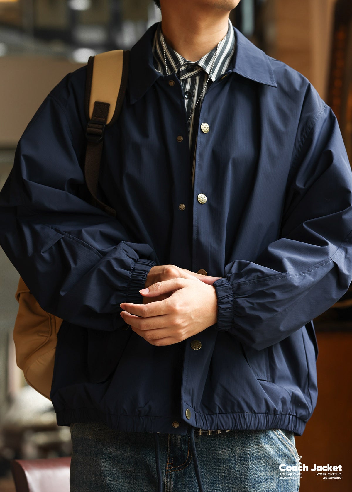 Coach Jacket – Snap Front & Drawstring Hem | Yamalinclothes
