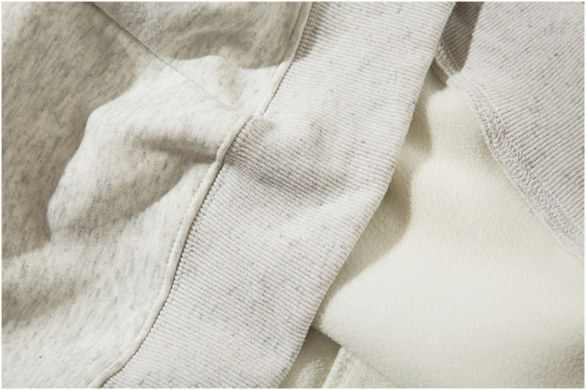 Fuzzy Letter Print Fleece Hoodie – Heavy Oversized Unisex | Yamalinclothes