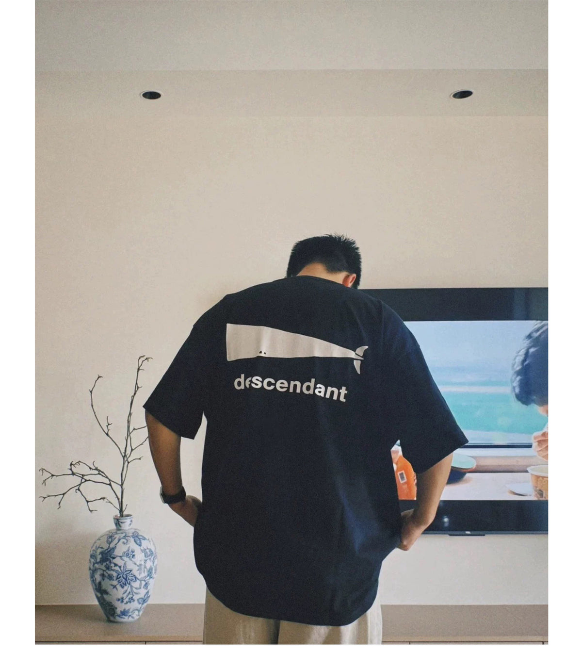 Japanese Streetwear Big Whale Print T-Shirt – 250GSM Cotton Dropped Shoulder Crew Neck Tee | Yamalinclothes