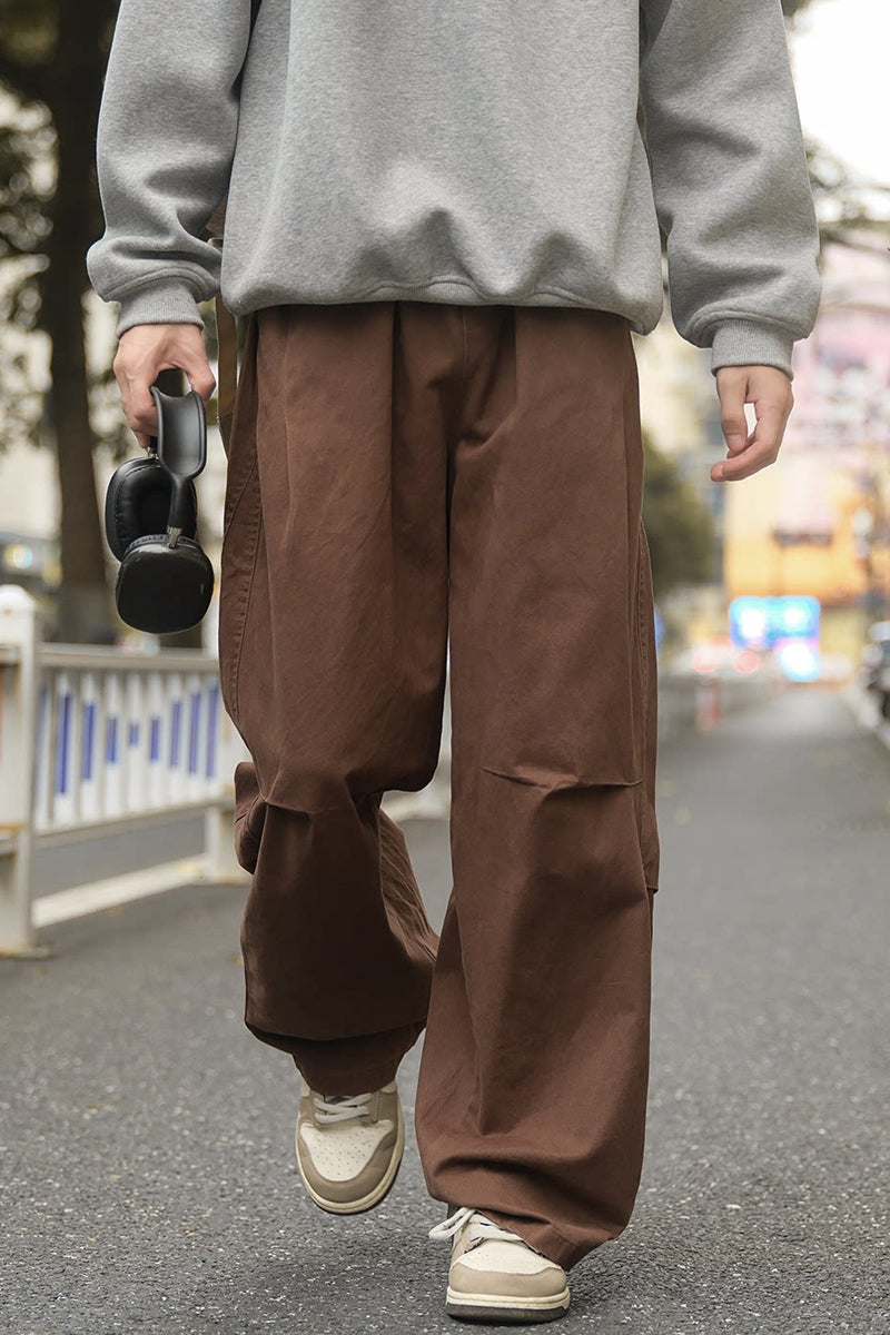 Cotton Utility Pants – Washed Finish & Panel Seams | Yamalinclothes
