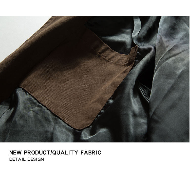 Chore Jacket – Brown Three-Pocket Design