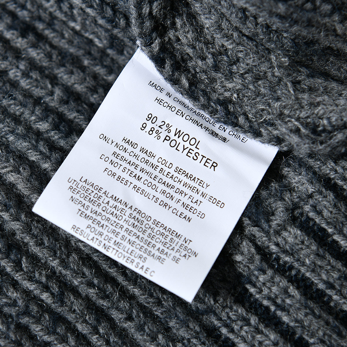 90% Wool Stand-Collar Knit Sweater – Thickened Oversized Unisex
