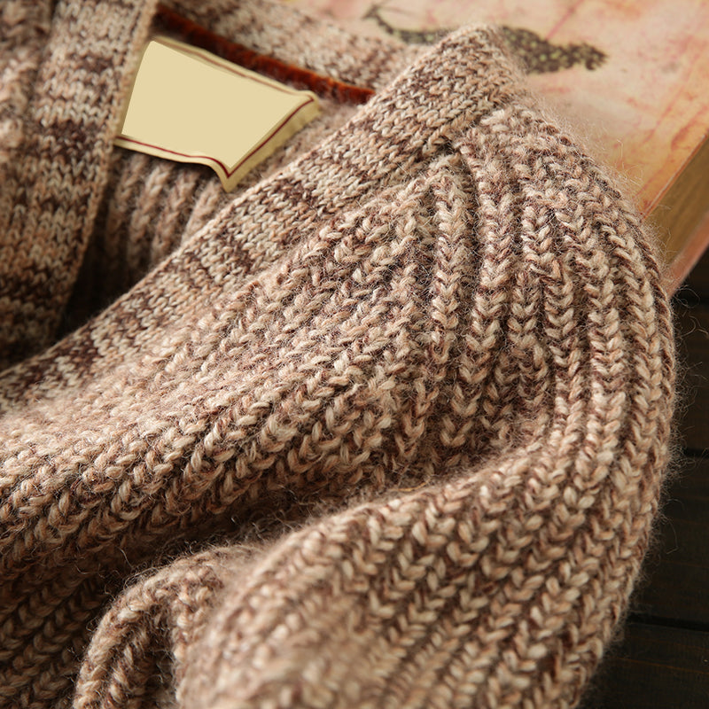 X06 Heavy all wool! Italian single foreign trade tail goods high-end men's autumn and winter knitted cardigan thickened sweater coat
