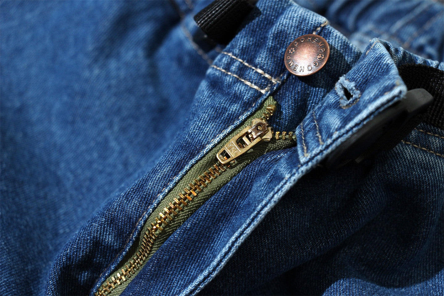 Japanese Washed Distressed Cropped Jeans – Elastic Waist Relaxed Fit Streetwear