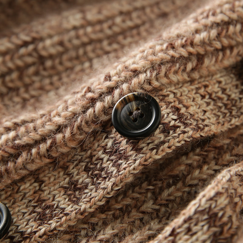 X06 Heavy all wool! Italian single foreign trade tail goods high-end men's autumn and winter knitted cardigan thickened sweater coat