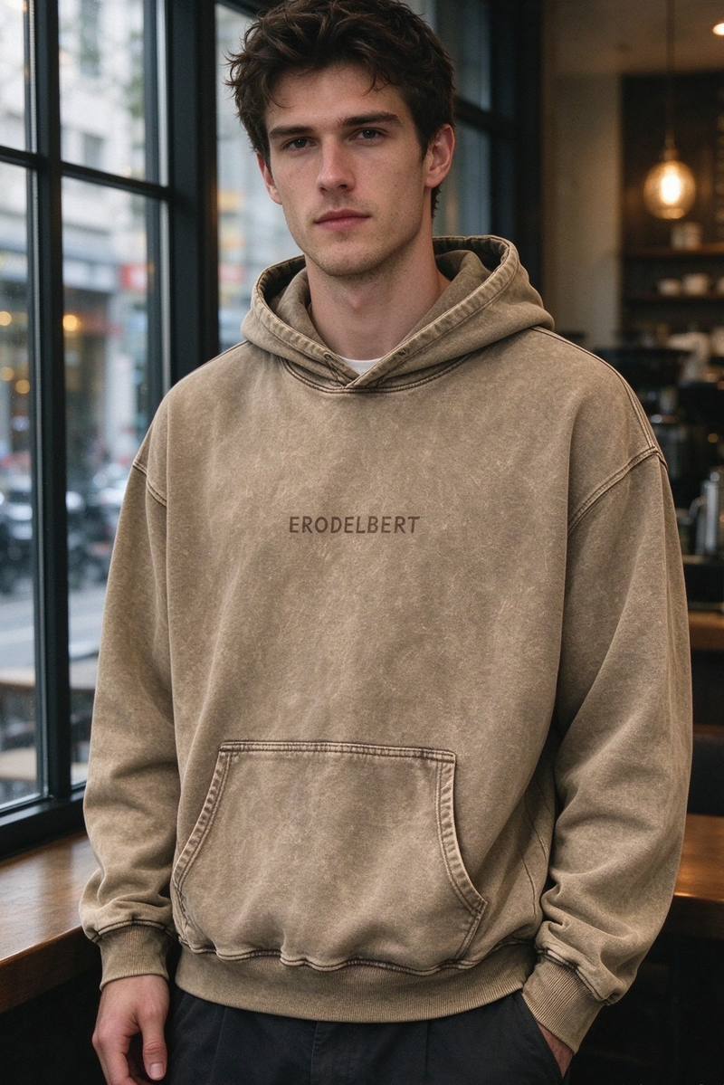 Washed Graphic Hoodie – Faded Back Print