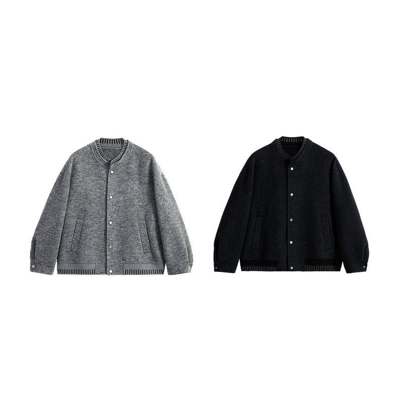 100% Wool Double-Faced Wool Jacket – Japanese Loose Unisex – Coats Jackets | japanese streetwear | vintage workwear | unisex | Yamalinclothes