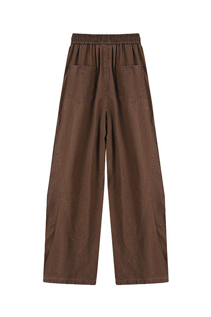 Cotton Utility Pants – Washed Finish & Panel Seams | Yamalinclothes