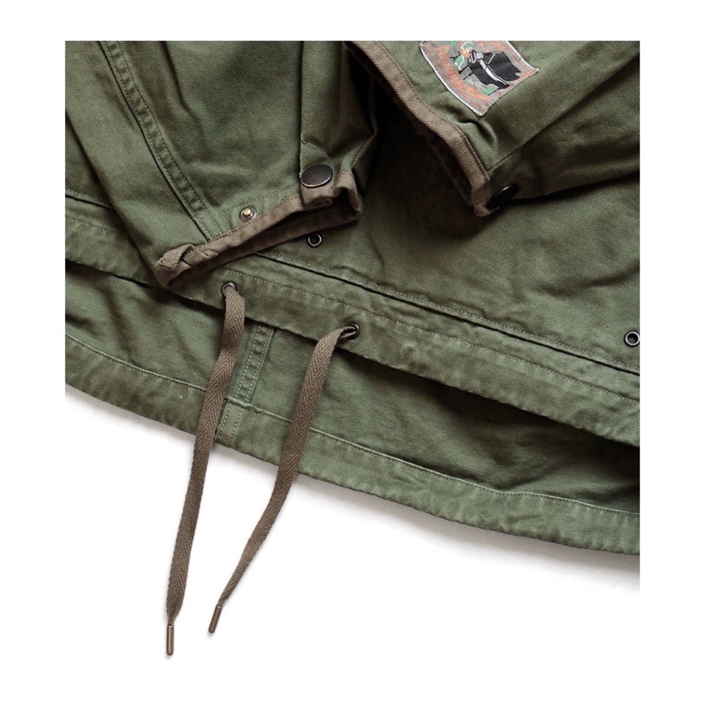 Japanese Lambswool Patchwork Workwear Jacket - Half-Turtleneck Coat (Unisex)