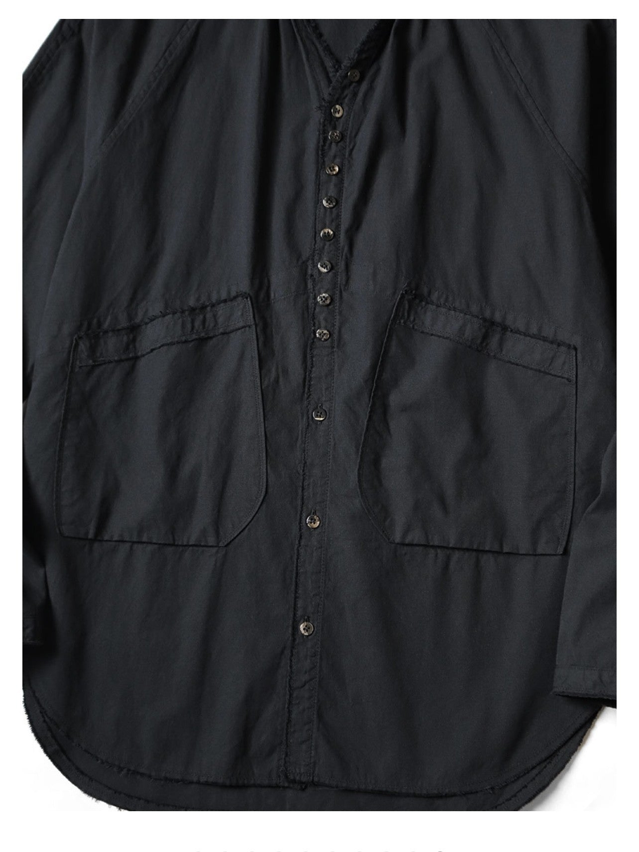 25AW Kapital Kazuhiro Hirata Cotton-Linen Shirt – Double Pocket, Irregular Button, Loose Japanese Streetwear
