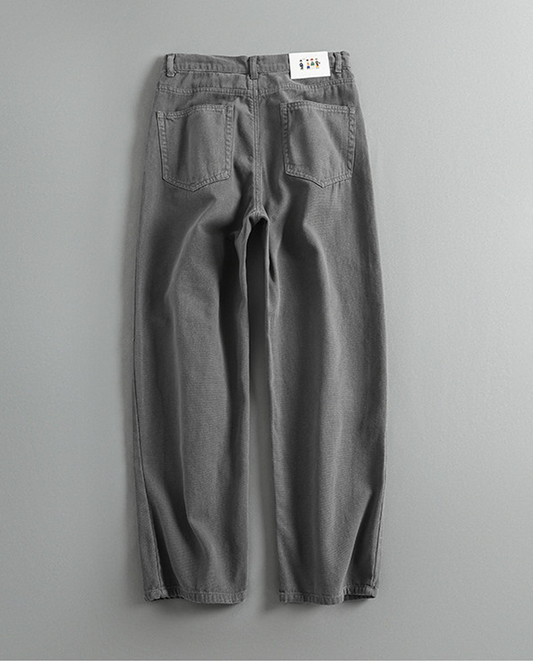 370G Heavyweight Washed Straight-Leg Pants – Japanese Loose Unisex – Pants | japanese streetwear | vintage workwear | unisex | Yamalinclothes