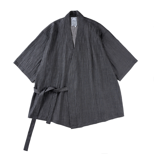 Pleated Cross-Collar Hanfu Top – Chinese Retro Oversized Unisex – Japanese vintage | fall outfits 2026 | fall winter outfits | classy winter outfits | lazy comfy outfits | japanese streetwear | vintage workwear | yamalin clothes | Yamalinclothes