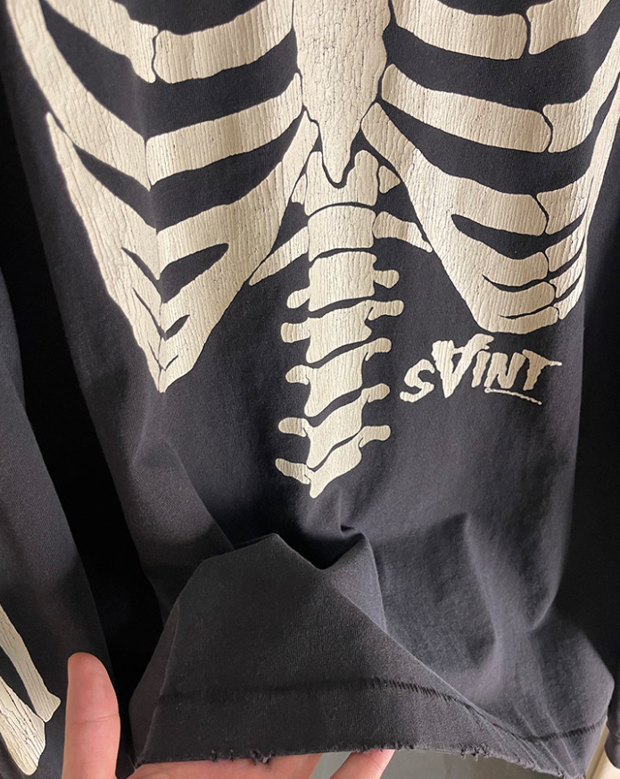 Skeleton Long-Sleeve T-Shirt – Front & Back Print