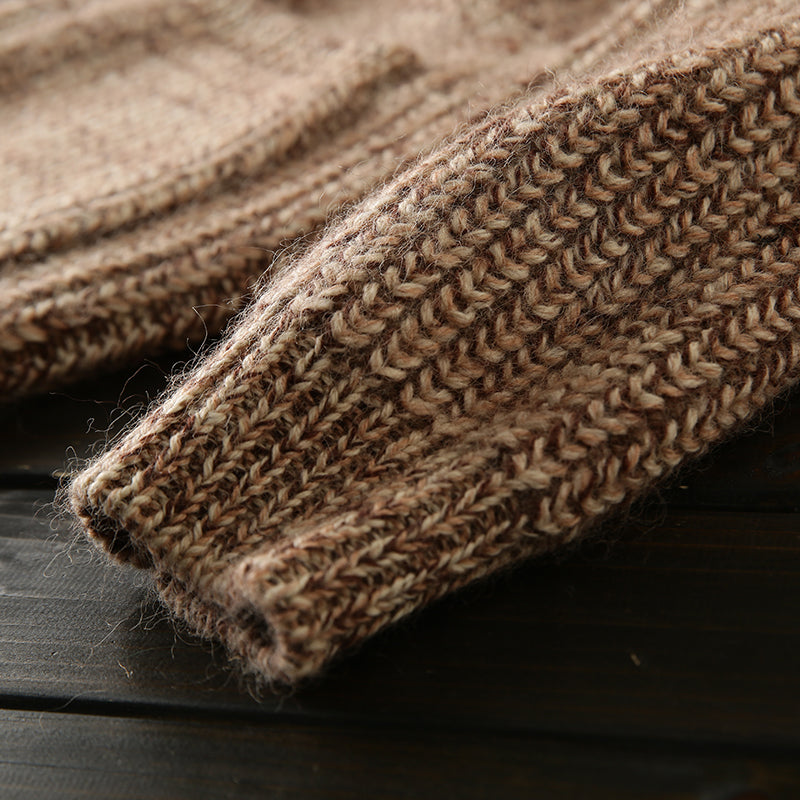 X06 Heavy all wool! Italian single foreign trade tail goods high-end men's autumn and winter knitted cardigan thickened sweater coat
