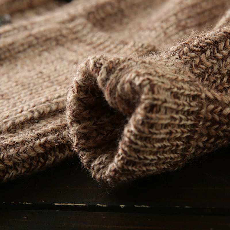 X06 Heavy all wool! Italian single foreign trade tail goods high-end men's autumn and winter knitted cardigan thickened sweater coat