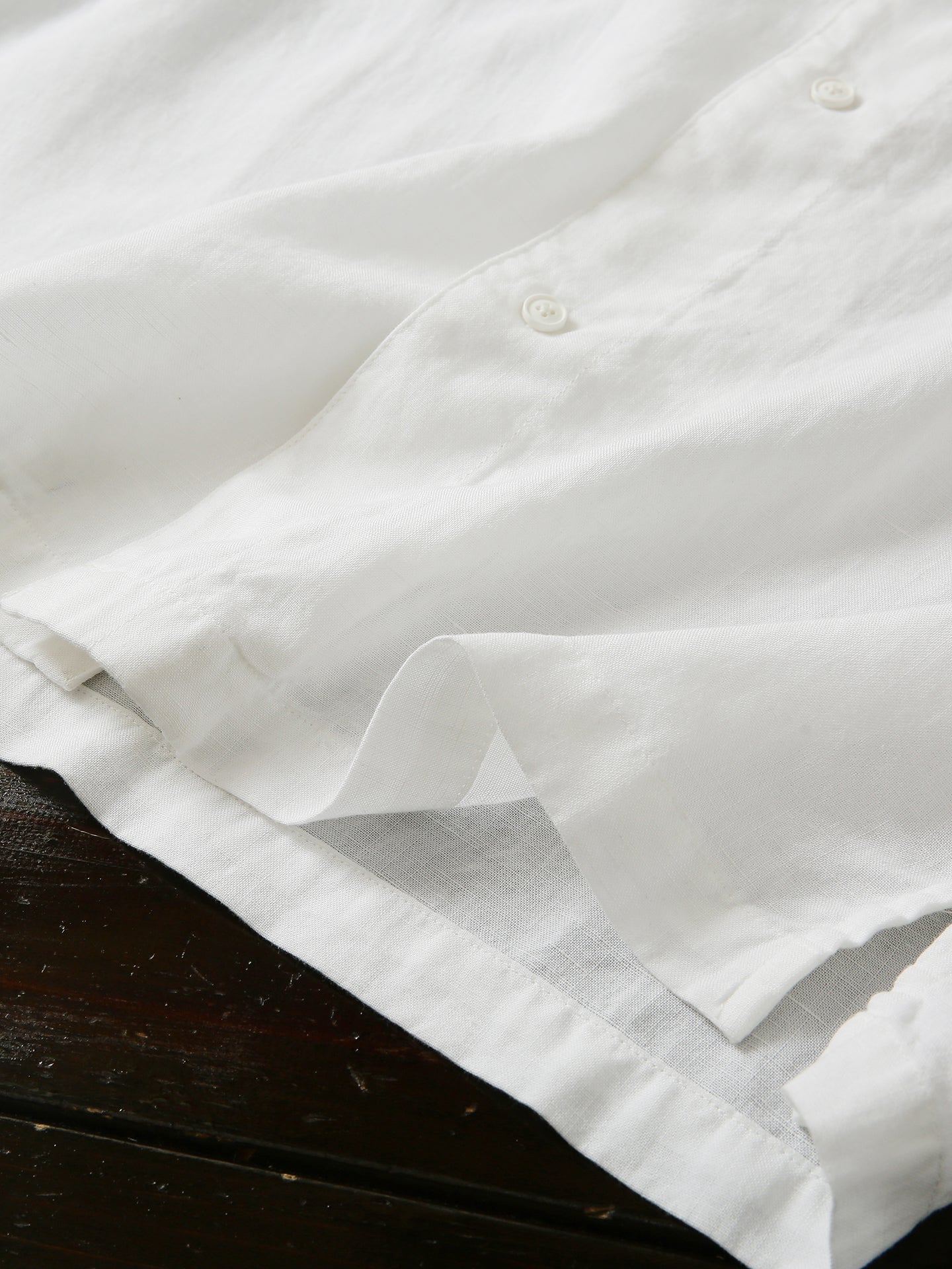 Cool Antibacterial Linen/Lyocell Men's Summer Turn-down Collar Loose Casual Short Sleeve Shirt Top