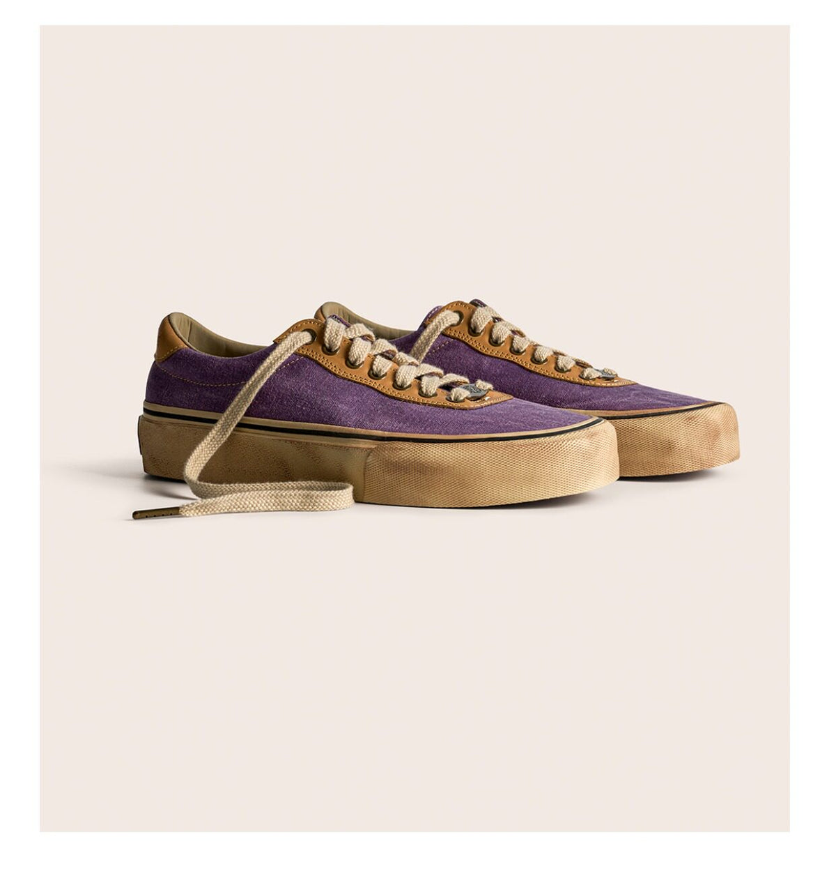 Vintage Japanese Low Top Espadrille Platform Sneakers – Washed Vulcanized Unisex Shoes | Yamalinclothes
