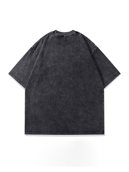 Washed Anime Print Loose T-Shirt – Vintage Unisex Streetwear – Japanese vintage | yamalin clothes | Yamalinclothes