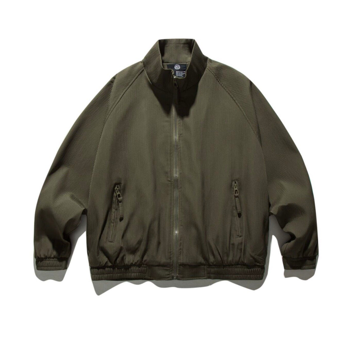 Vintage Stand Collar Cargo Jacket – Unisex Raglan Zip | Yamalin clothes | Men's Vintage Workwear