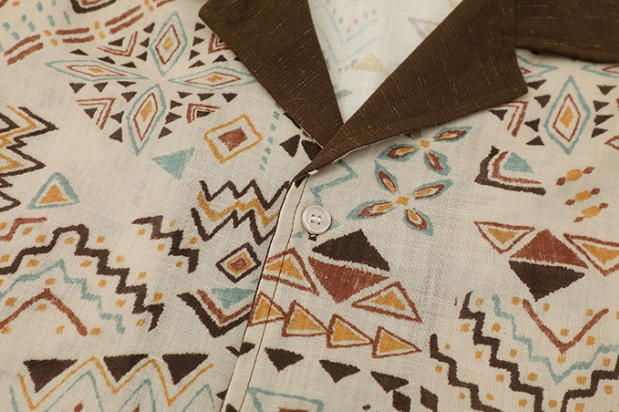 Niche Design American Retro Creative Full Print Graffiti Casual Short-Sleeve Shirt | Yamalinclothes