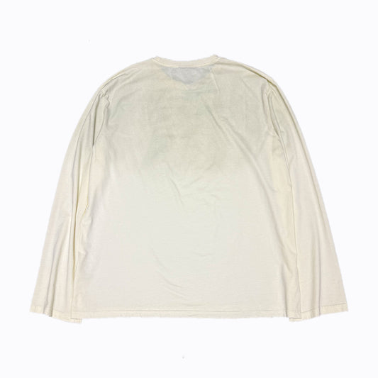 Japanese Black Red Washed Long Sleeve Tee – Punk Irregular Print Streetwear