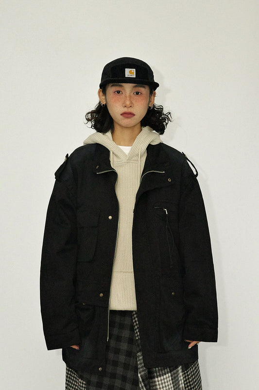 Washed M65 Cargo Jacket – Oversized Military Vintage Coat – Japanese vintage | yamalin clothes | Yamalinclothes