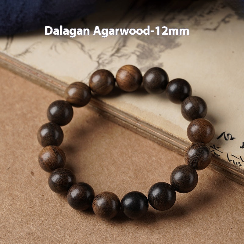 Bargain Natural Submersible Grade Dalagan Shape-Shifting Agarwood Bracelet Old Material High Oil Women's Men's Wooden Cultural Play Bracelet