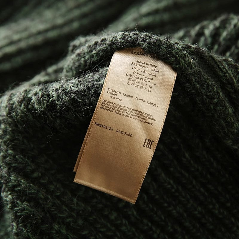 Italian-Inspired Heavy Knit Cardigan - Men's Thick Sweater Coat Fall Winter