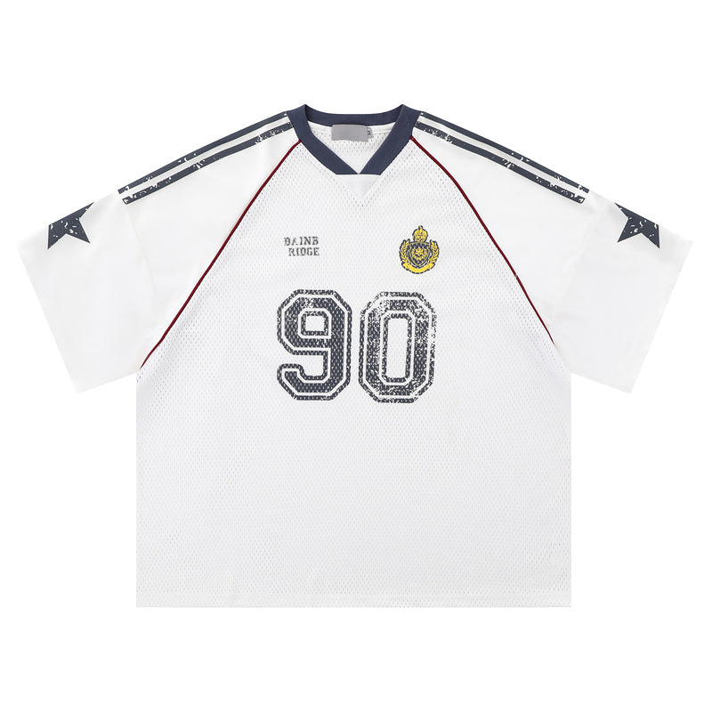American Street Style T-Shirt for Men and Women 2025 Summer Rugby Jersey Short Sleeve Oversize Loose Casual Top