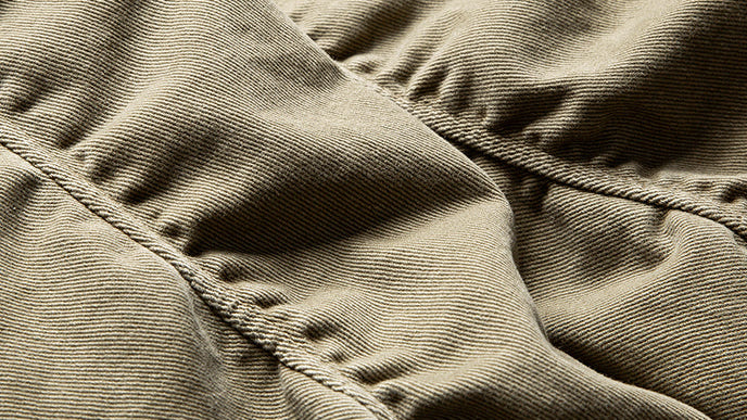 Washed Workwear Jacket – Contrast Collar & Sleeve Pocket | Yamalinclothes | Vintage workwear outfit