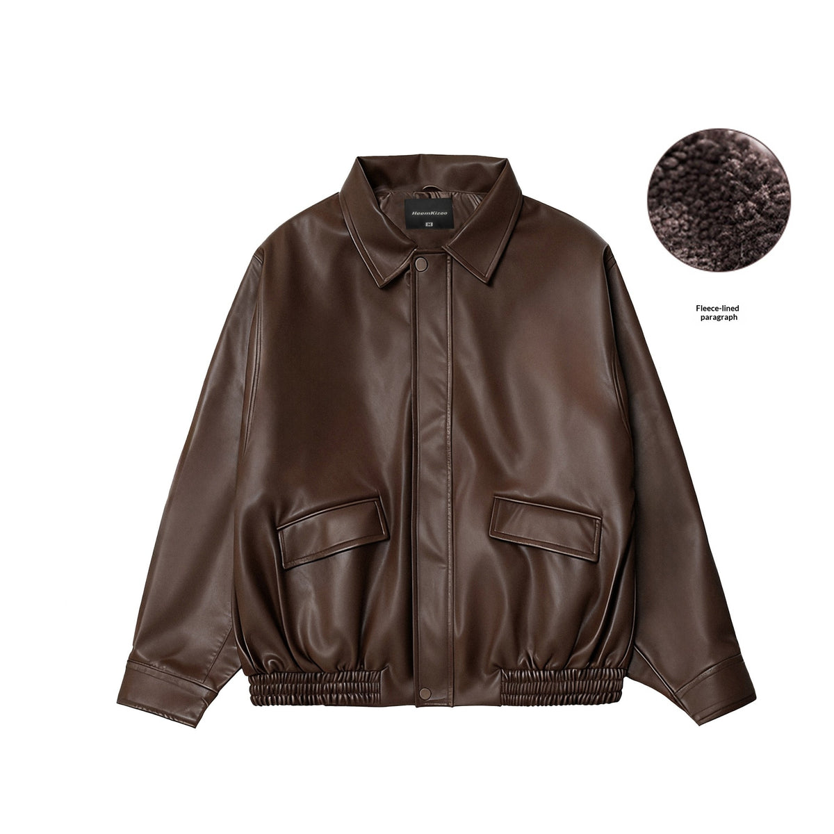 American Retro Lapel Leather Biker Jacket – Oversized Unisex | Yamalin clothes | Vintage workwear outfit for men