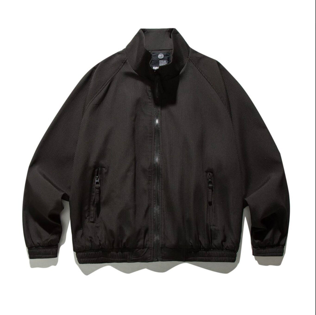Vintage Stand Collar Cargo Jacket – Unisex Raglan Zip | Yamalin clothes | Men's Vintage Workwear