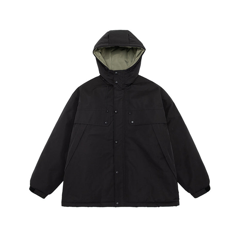 Hooded Padded Jacket – Large Flap Pockets | Yamalinclothes