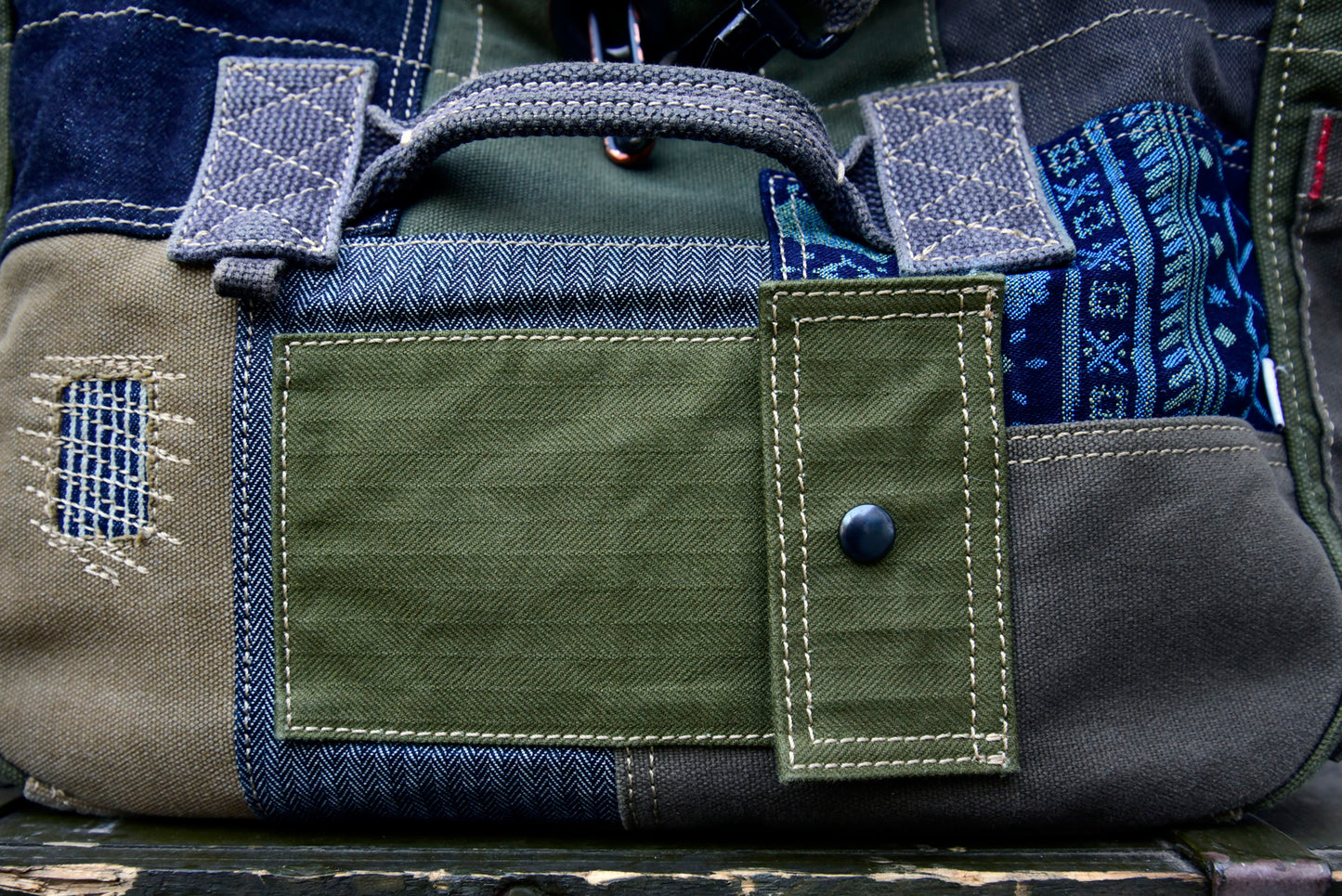 صناعة ثقيلة، قماش سميك، وصلات قماش بايجيا، حقيبة كتف واحدة، حقيبة كروس، حقيبة بائع جرائد، حقيبة كاجوال للرجال والنساء 8700