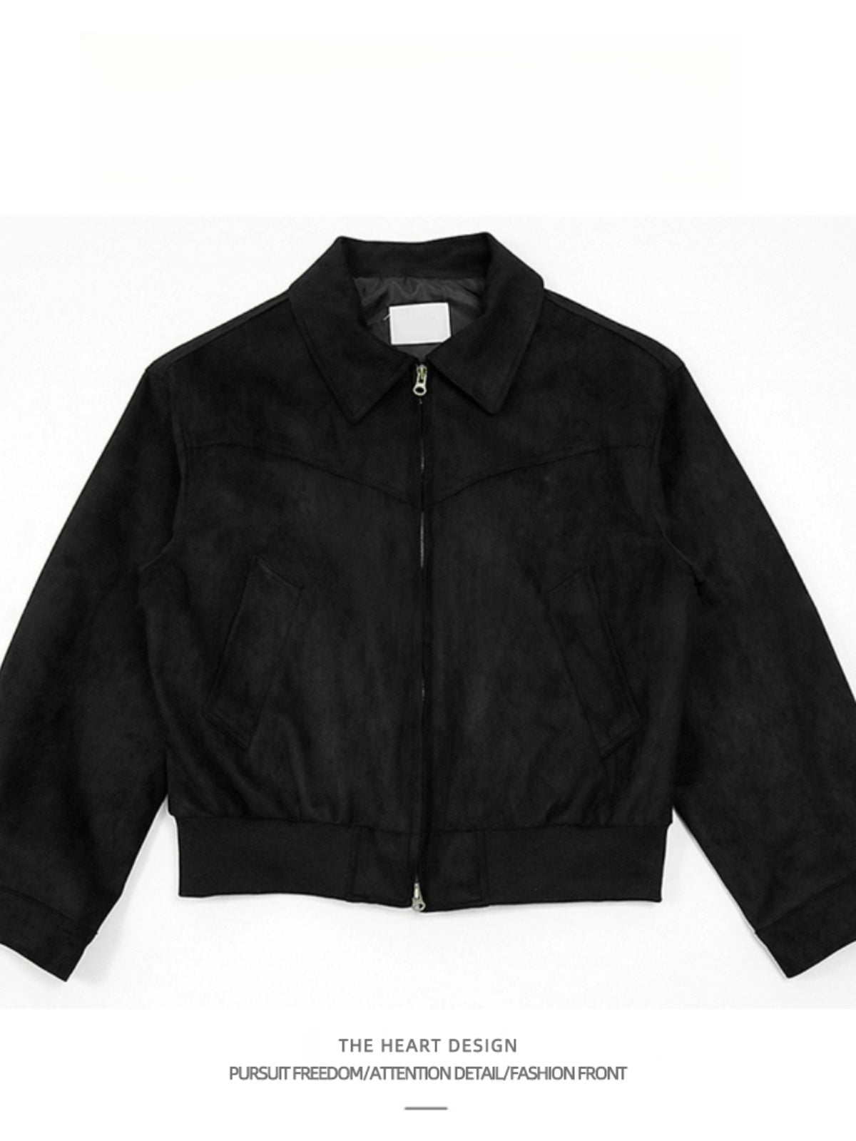 Autumn Winter Retro High Street Suede Short Jacket Men Thickened Stylish Versatile Motorcycle Lapel Flight Casual Jacket