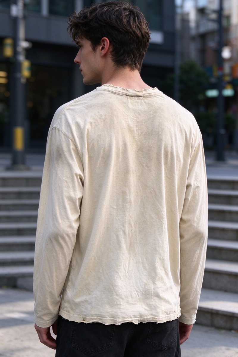Graphic Long-Sleeve T-Shirt – Handwritten Text | Yamalinclothes
