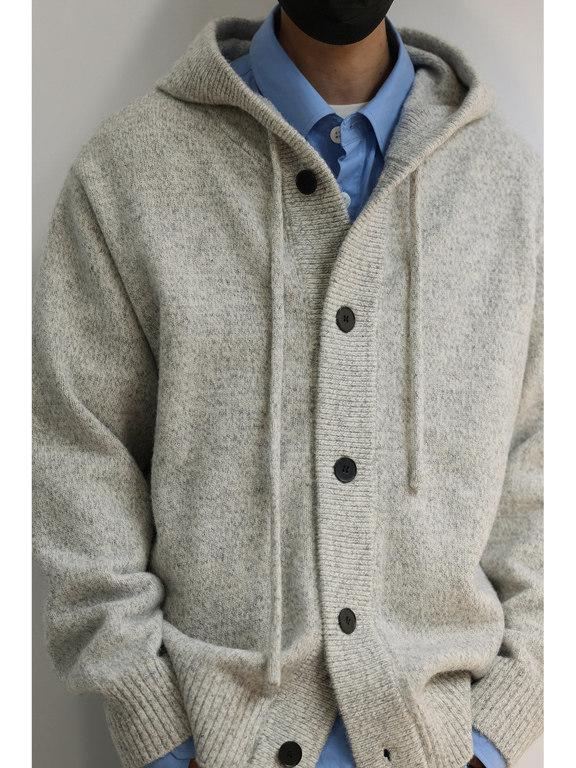 Japanese Hooded Knit Cardigan – Button-Down Lazy Couple – Japanese vintage | yamalin clothes | Yamalinclothes
