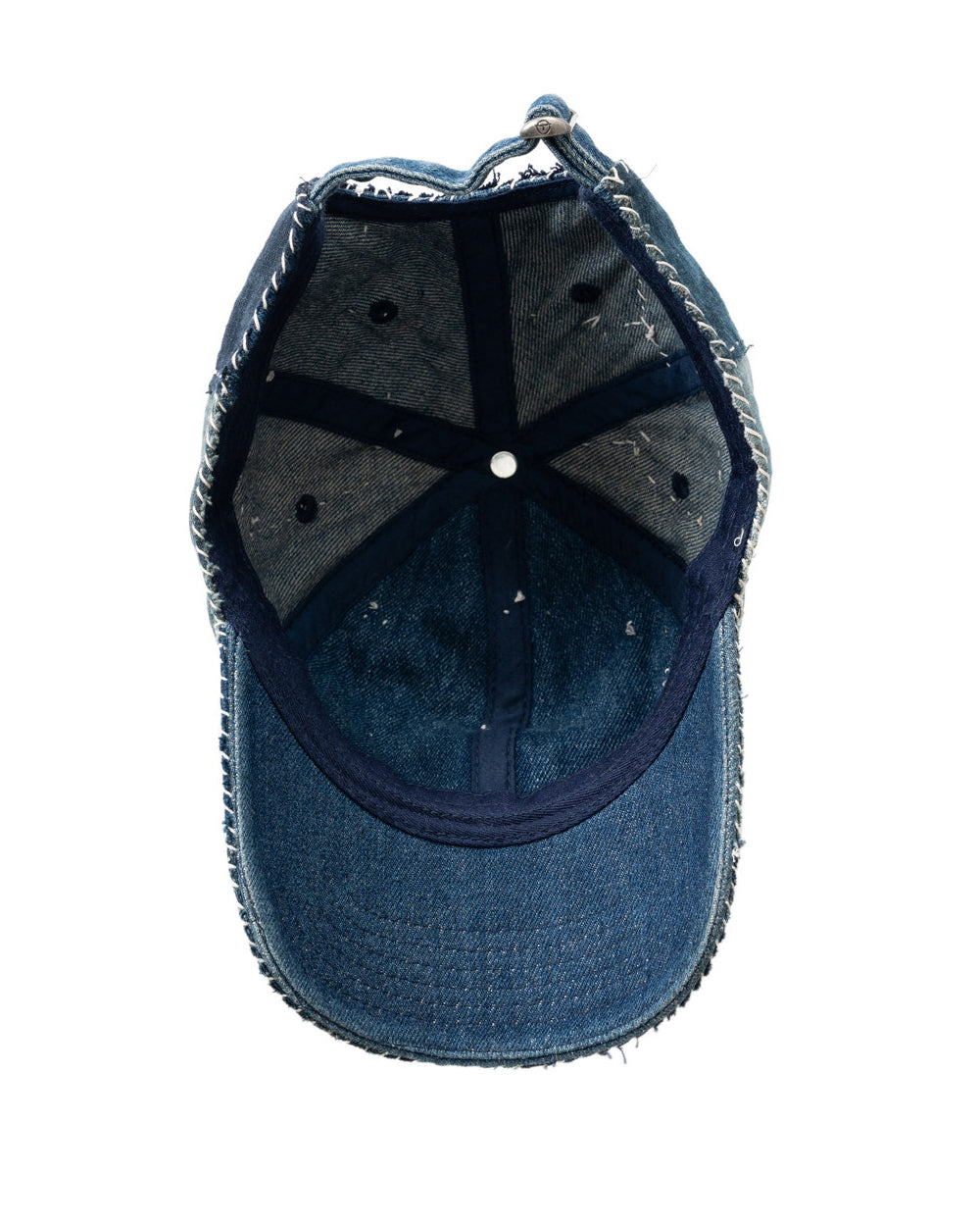 Indigo Dyed Patchwork Embroidered Denim Baseball Cap – Vintage Unisex | Yamalin clothes | Vintage workwear outfit for men