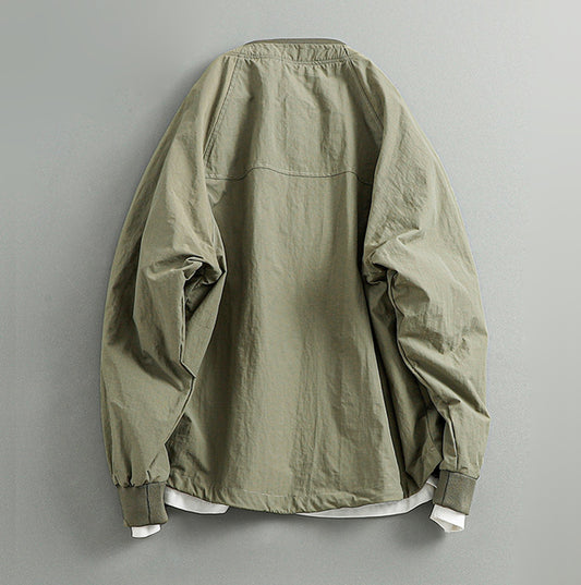 Mountain Workwear Baseball Collar Jacket – Outdoor Loose Unisex – Japanese vintage | fall outfits 2026 | fall winter outfits | classy winter outfits | lazy comfy outfits | japanese streetwear | vintage workwear | yamalin clothes | Yamalinclothes
