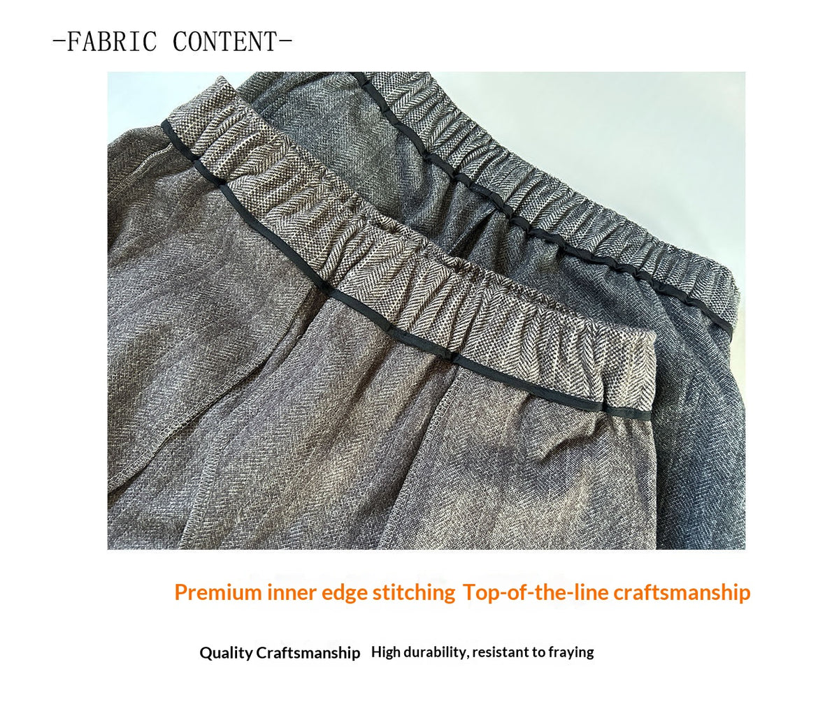 Herringbone Woolen Pants – Relaxed Straight Leg