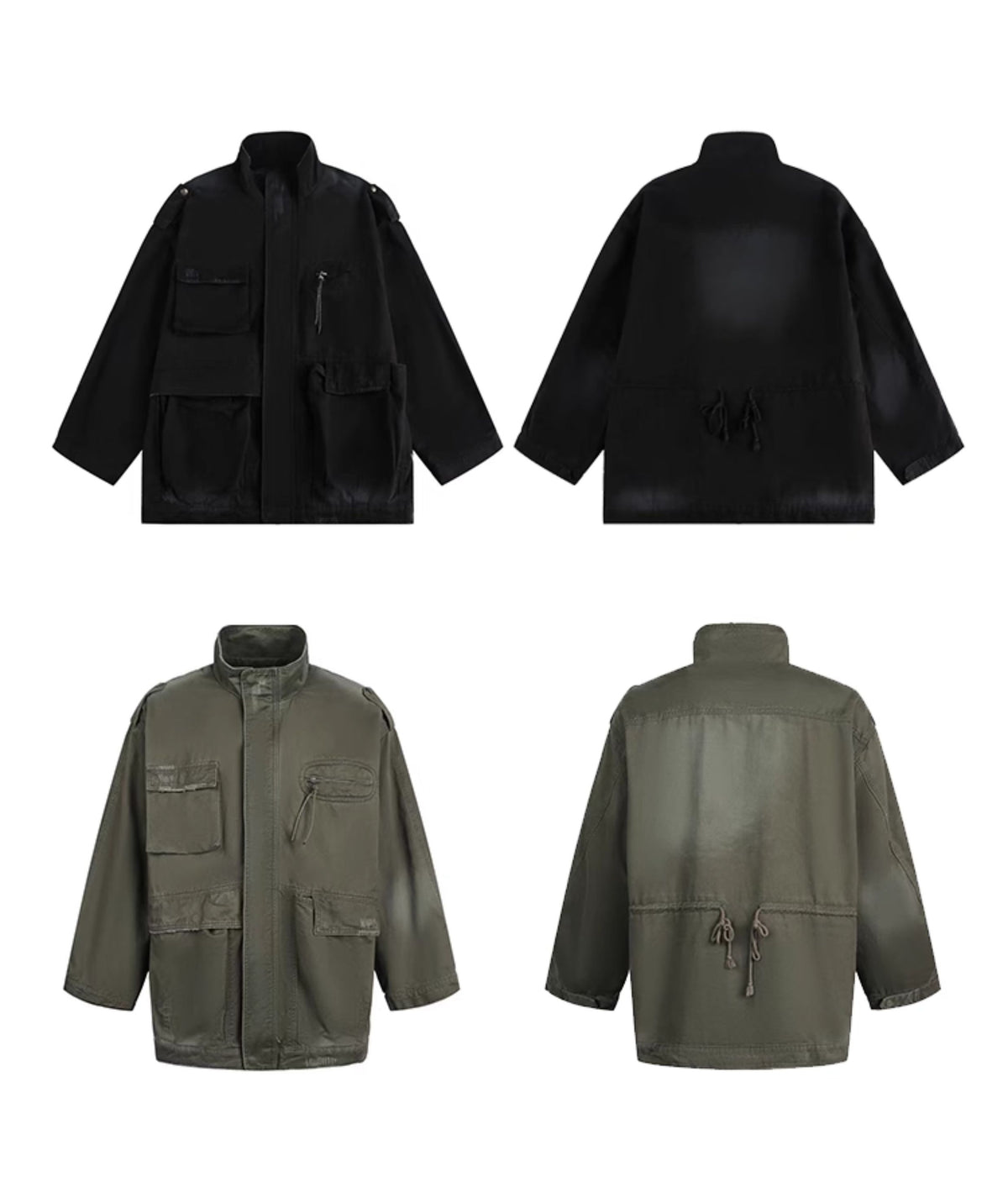 Washed M65 Cargo Jacket – Oversized Military Vintage Coat | Yamalinclothes