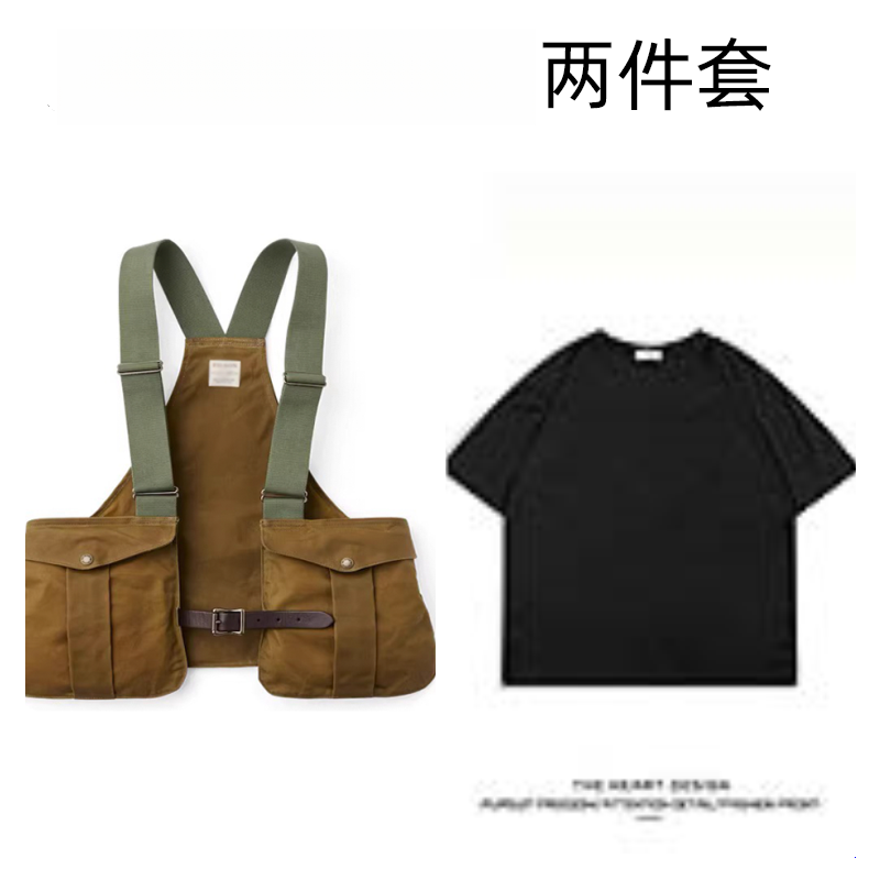 Trendy American Retro Workwear Camping Pocket Vest for Men Loose Retro Functional Outerwear Sleeveless Jacket for Men