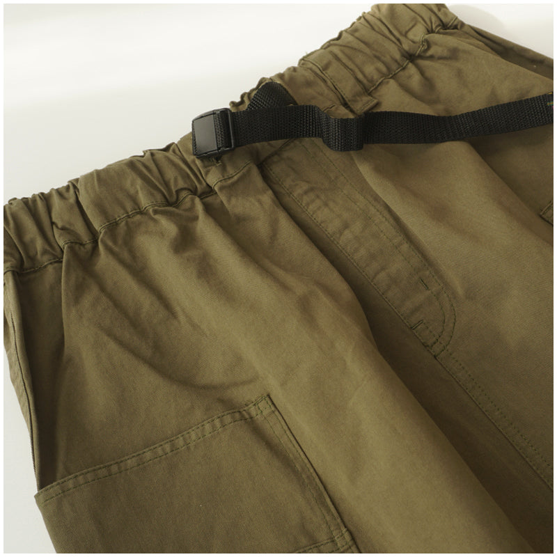 Japanese-Style Patchwork A-Line Skirt – High-Waist Loose Fit with Elegant Elastic Waist
