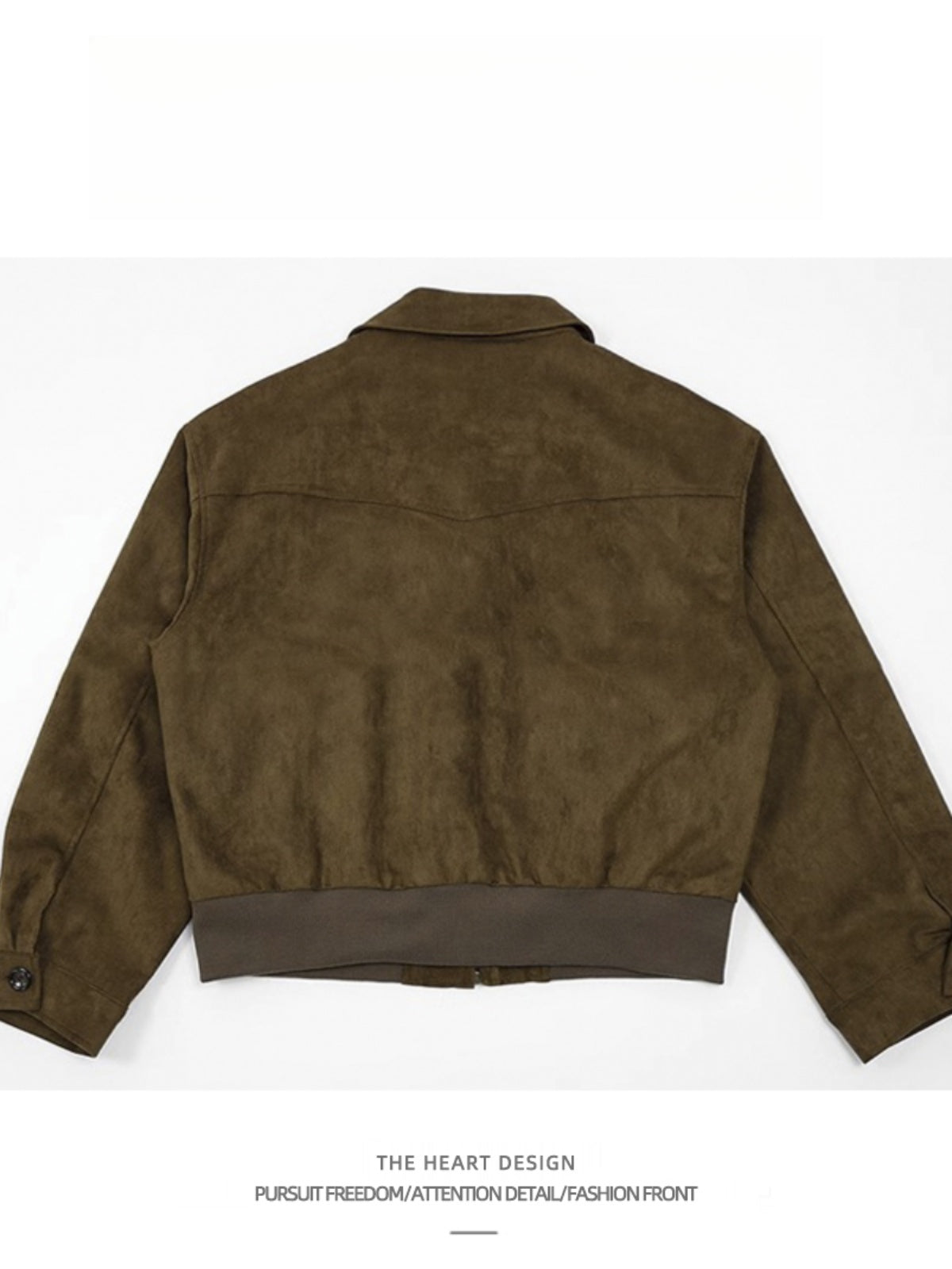 Autumn Winter Retro High Street Suede Short Jacket Men Thickened Stylish Versatile Motorcycle Lapel Flight Casual Jacket