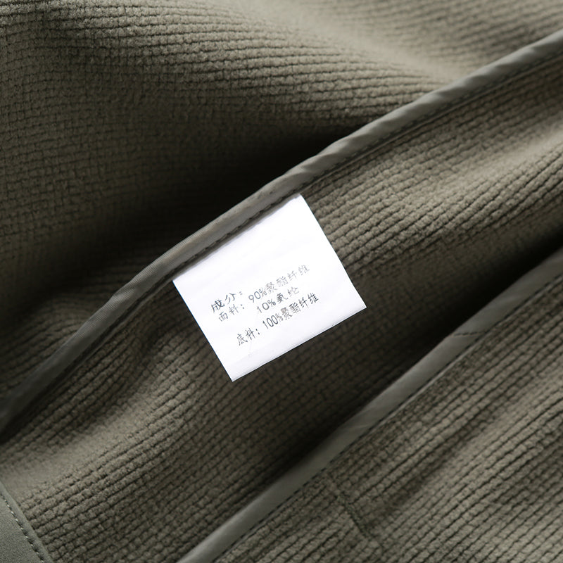 Men's Plus Size European American Style Soft Shell Jacket - Autumn Winter Windproof Waterproof Fleece Coat