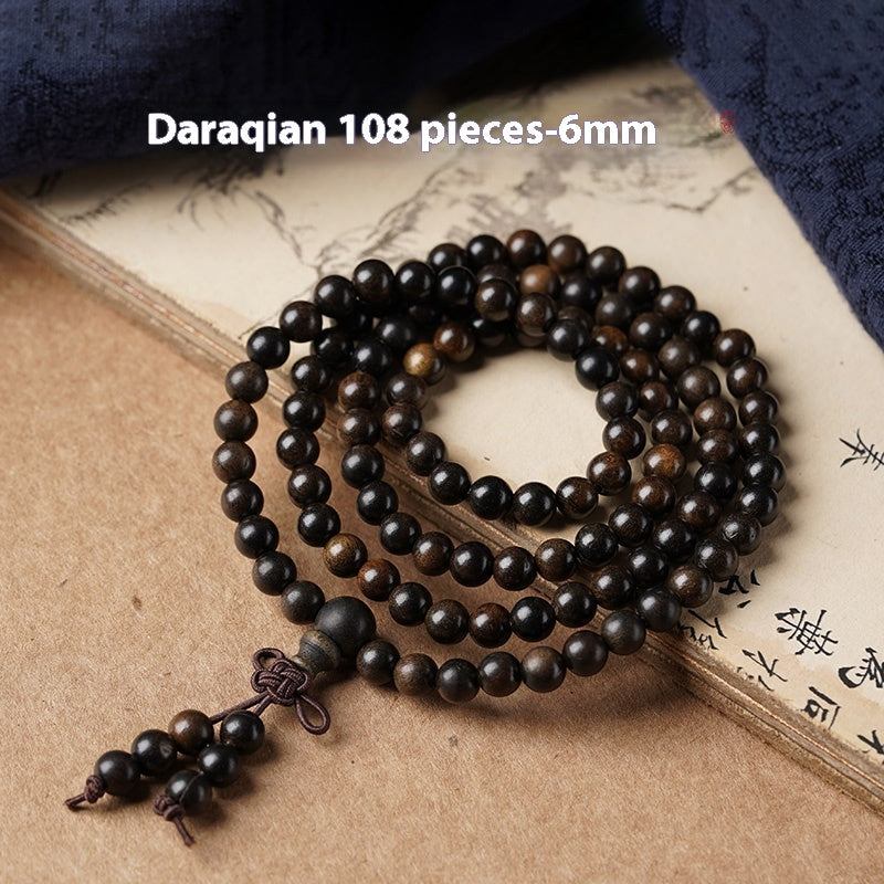 Bargain Natural Submersible Grade Dalagan Shape-Shifting Agarwood Bracelet Old Material High Oil Women's Men's Wooden Cultural Play Bracelet
